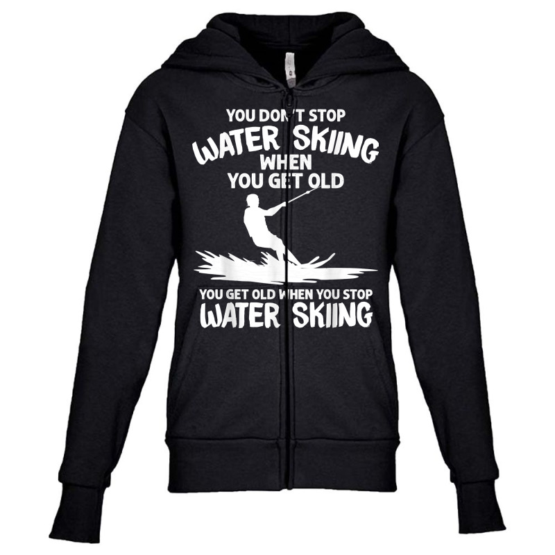 Funny Water Skiing Designs For Men Women Water Skier Athlete T Shirt Youth Zipper Hoodie by kulowbu | Artistshot