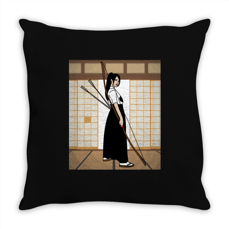 Archery With A Bow And Arrow Throw Pillow | Artistshot