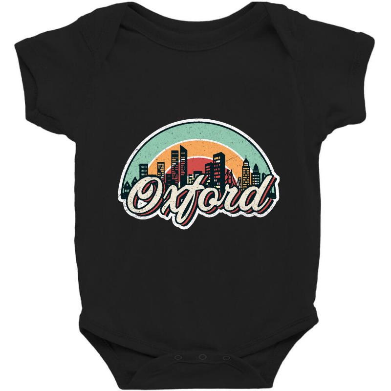 Oxford City Retro Baby Bodysuit by mrbigzeroht | Artistshot