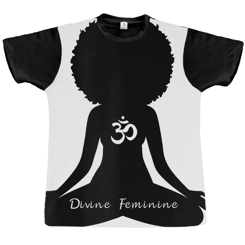 Womens Divine Feminine Black Girl Yoga Self Love Om Wellness T Shirt Graphic T-shirt by kayleeantb2tp | Artistshot