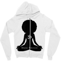 Womens Divine Feminine Black Girl Yoga Self Love Om Wellness T Shirt Zipper Hoodie | Artistshot