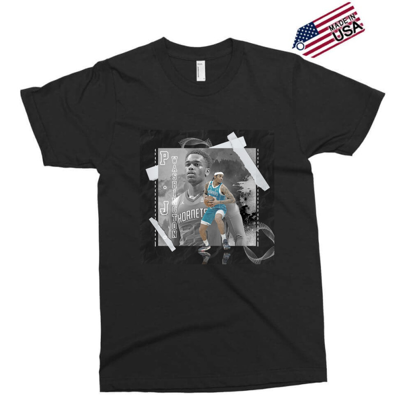 P.j. Washington Basketball Paper Poster Hornets 3 Exclusive T-shirt | Artistshot