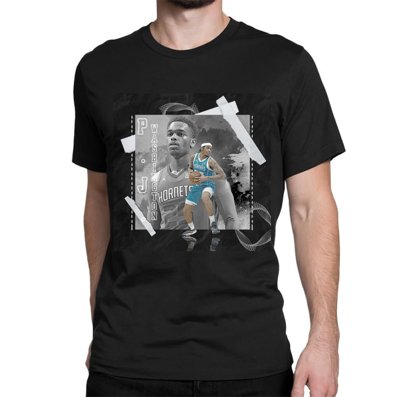 P.j. Washington Basketball Paper Poster Hornets 3 Classic T-shirt | Artistshot