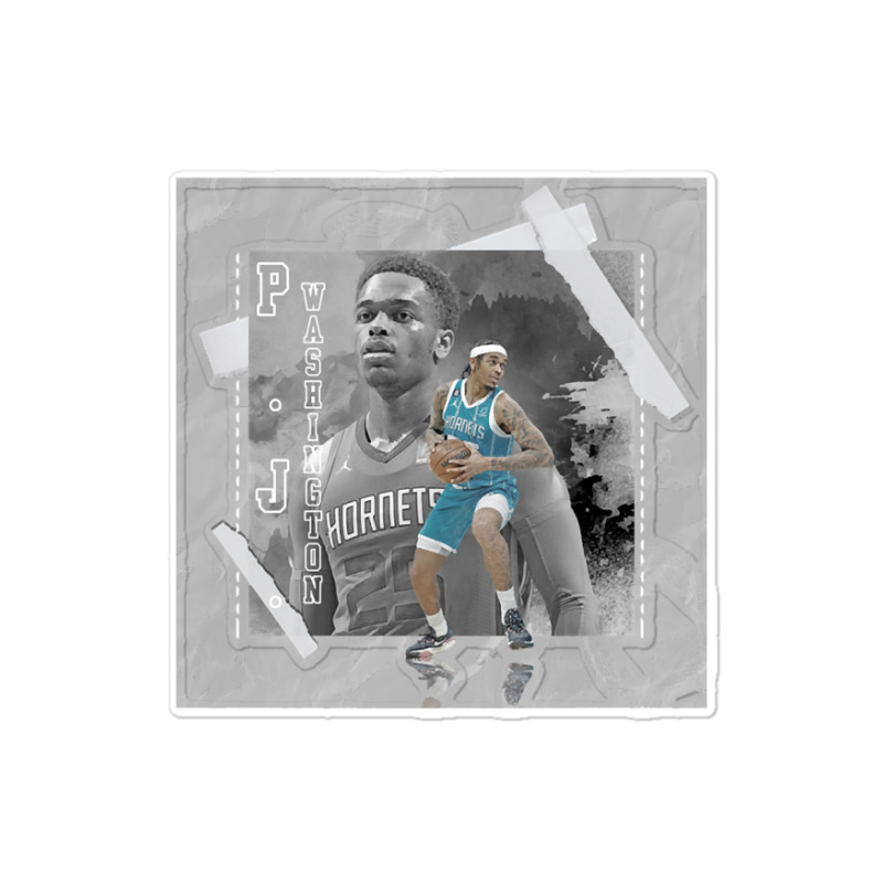 P.j. Washington Basketball Paper Poster Hornets 3 Sticker | Artistshot