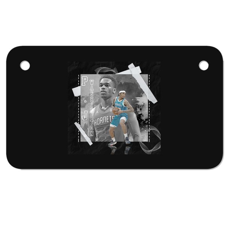 P.j. Washington Basketball Paper Poster Hornets 3 Motorcycle License Plate | Artistshot