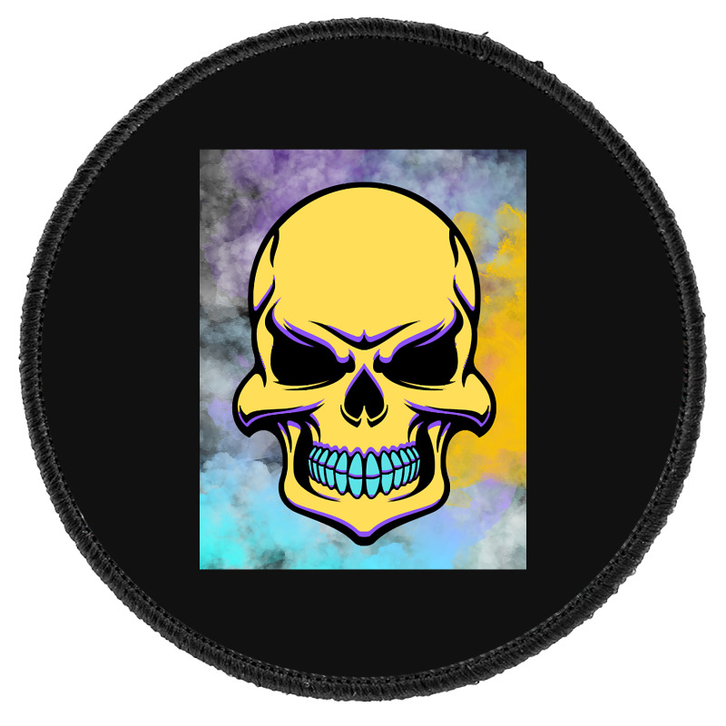 Cool Smiling Skull Round Patch | Artistshot