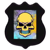 Cool Smiling Skull Shield Patch | Artistshot