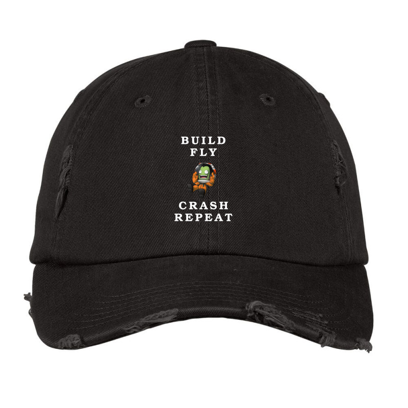 Build Fly Crash Repeat Vintage Cap | Artistshot