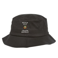 Build Fly Crash Repeat Bucket Hat | Artistshot