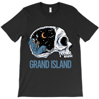 Hot Trend Chilling Skeleton Grand Island.png T-shirt | Artistshot