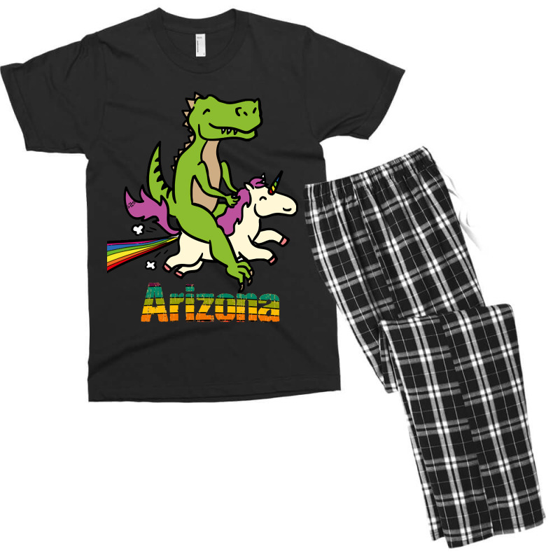 Arizona Tshirt Gift Dinosaur Riding Unicorn T Rex Kids Boy Girl Teen B Men's T-shirt Pajama Set by stumbledfeatures425 | Artistshot