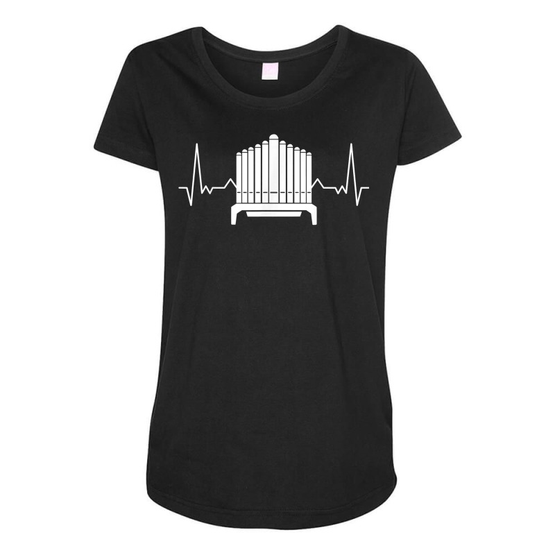 Organ Heartbeat Pipe Organ Church Organ Organist T Shirt Maternity Scoop Neck T-shirt by benoirme | Artistshot