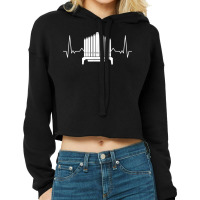 Organ Heartbeat Pipe Organ Church Organ Organist T Shirt Cropped Hoodie | Artistshot