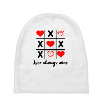 Love Always, Wins Tris Tic Tac Toe Valentines Day Sweatshirt Baby Beanies | Artistshot