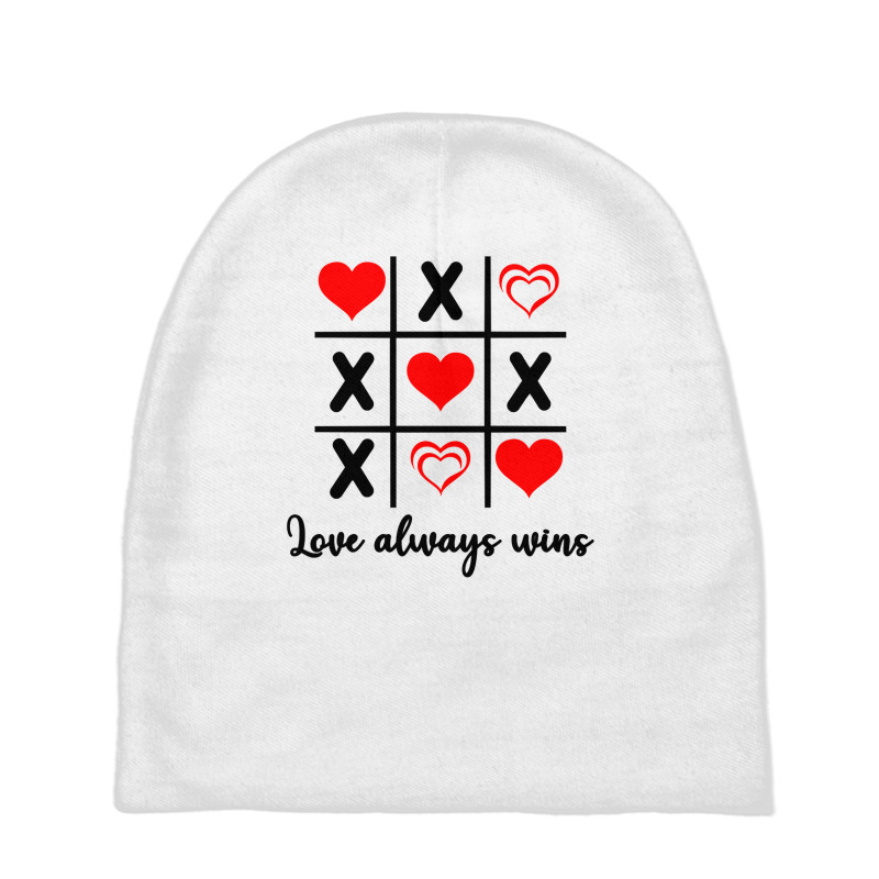 Love Always, Wins Tris Tic Tac Toe Valentines Day Sweatshirt Baby Beanies | Artistshot