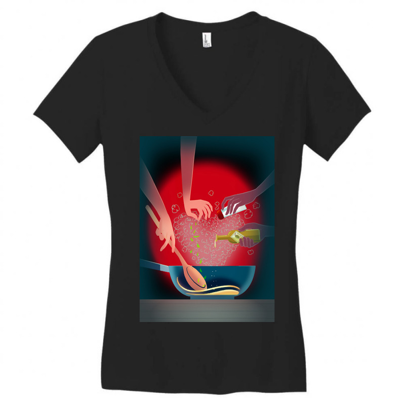 Art Of Cooking Women's V-Neck T-Shirt by reallyfemales1 | Artistshot