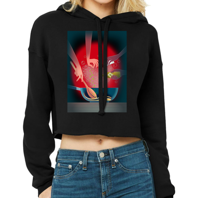 Art Of Cooking Cropped Hoodie by reallyfemales1 | Artistshot