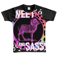 Bighorn Ram Sheep Sweet And Sassy Animal Rainbow Leopard Print Graphic Youth T-shirt | Artistshot