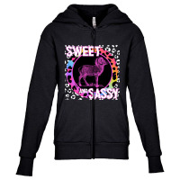 Bighorn Ram Sheep Sweet And Sassy Animal Rainbow Leopard Print Youth Zipper Hoodie | Artistshot