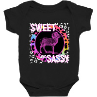 Bighorn Ram Sheep Sweet And Sassy Animal Rainbow Leopard Print Baby Bodysuit | Artistshot