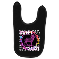 Bighorn Ram Sheep Sweet And Sassy Animal Rainbow Leopard Print Baby Bibs | Artistshot