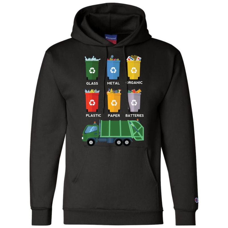 Limited Edition Recycle Bin Garbage Day Waste Management Garbage Truck Champion Hoodie by Bostic Walling | Artistshot