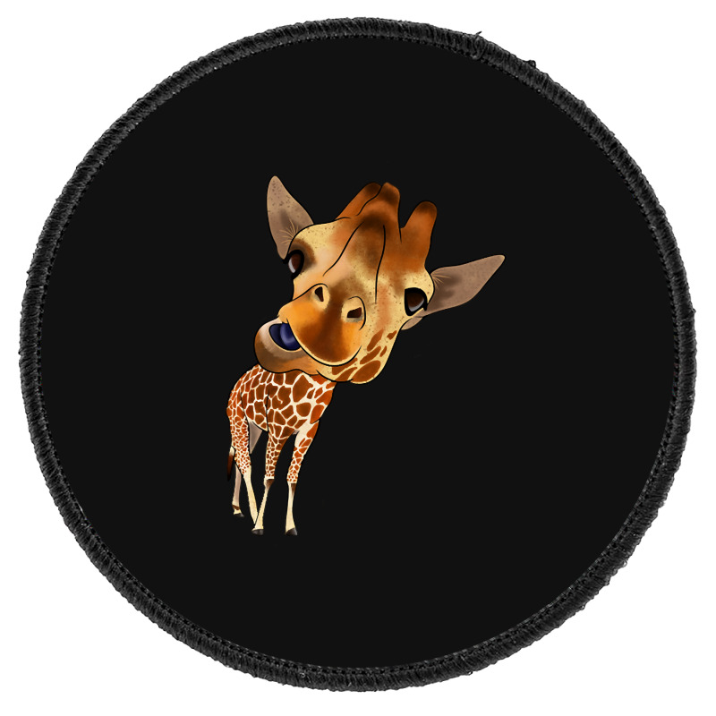 Hot Trend Crazy Giraffe Round Patch | Artistshot