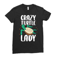 Trending Crazy Turtle Lady Funny Turtle Gift Ladies Fitted T-shirt | Artistshot