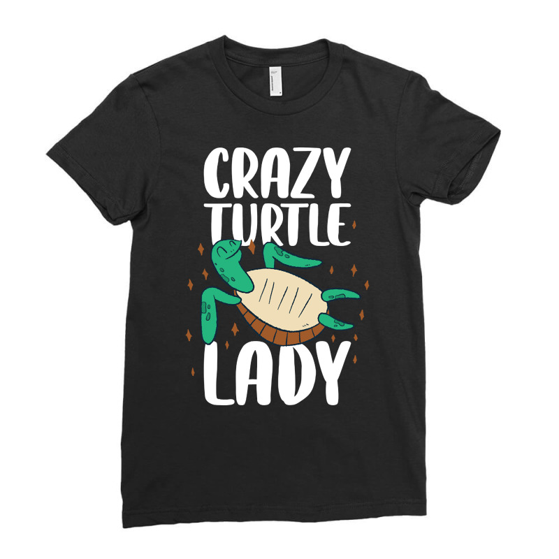 Trending Crazy Turtle Lady Funny Turtle Gift Ladies Fitted T-Shirt by Inmamlil638 | Artistshot