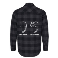 Apostrophe Vs Catastrophe. Funny Cat Pun English Grammar Flannel Shirt | Artistshot