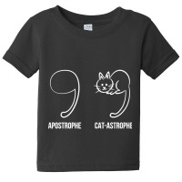 Apostrophe Vs Catastrophe. Funny Cat Pun English Grammar Baby Tee | Artistshot