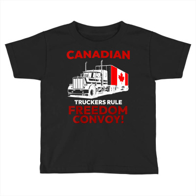 Canadian Truckers Rule Freedom Convoy 2022 T Shirt Toddler T-shirt Designed By Bennimuhr