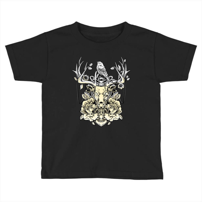 Deer And Bird Tattoo Design Toddler T-shirt | Artistshot