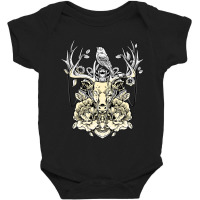 Deer And Bird Tattoo Design Baby Bodysuit | Artistshot