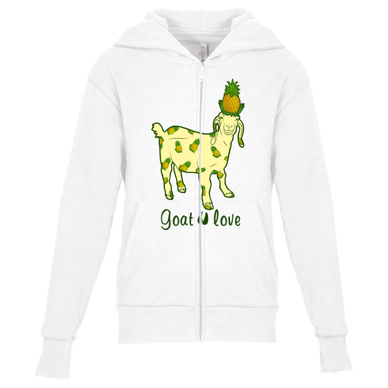 Goat Love Pinapple Youth Zipper Hoodie by hoainv | Artistshot