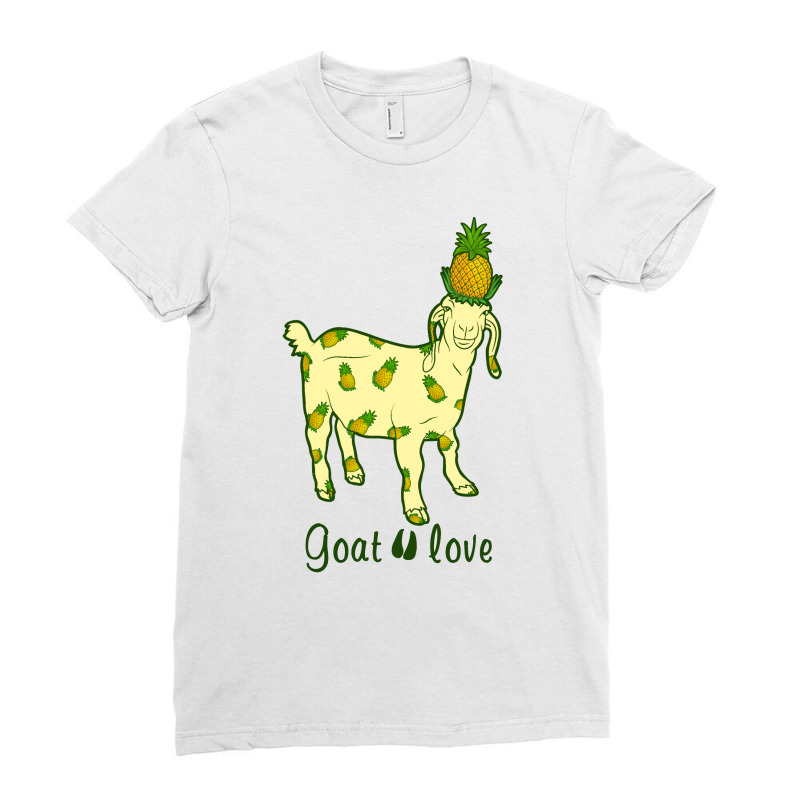 Goat Love Pinapple Ladies Fitted T-Shirt by hoainv | Artistshot