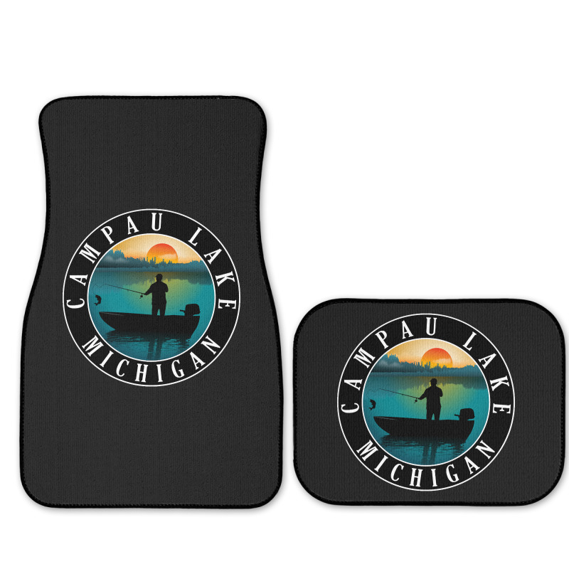 Campau Lake Fishing Michigan Sunset Full Set Car Mats | Artistshot