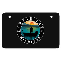 Campau Lake Fishing Michigan Sunset Atv License Plate | Artistshot