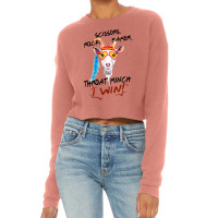 Goat Scissors Rock Paper Throat Punch I Win Cropped Sweater | Artistshot