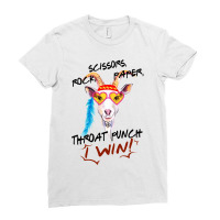 Goat Scissors Rock Paper Throat Punch I Win Ladies Fitted T-shirt | Artistshot