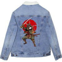 Demon Samurai Warrior Unisex Sherpa-lined Denim Jacket | Artistshot