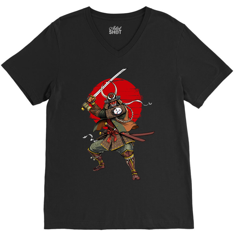 Demon Samurai Warrior V-neck Tee | Artistshot