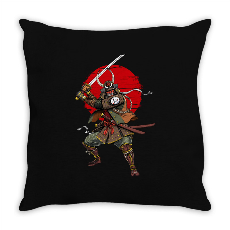 Demon Samurai Warrior Throw Pillow | Artistshot