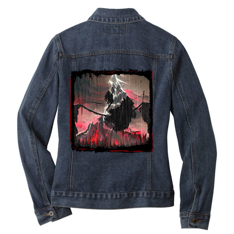 Bear Kick-wmew8 Ladies Denim Jacket by resaleberries875 | Artistshot