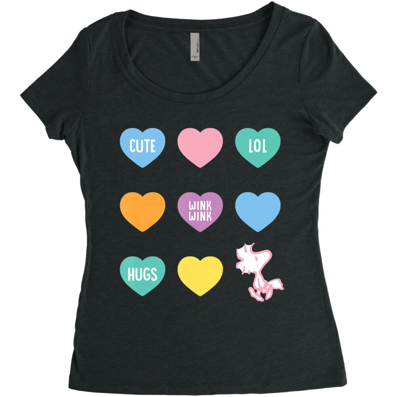 Hot Trend Peanuts Valentine Candy Heart Women's Triblend Scoop T-shirt by Berrios Crisp | Artistshot