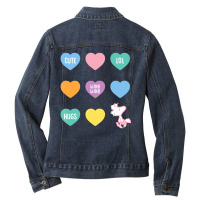 Hot Trend Peanuts Valentine Candy Heart Ladies Denim Jacket | Artistshot