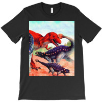 Ankylosaurus Vs Albertosaurus Poster Summer T-shirt | Artistshot