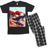 Ankylosaurus Vs Albertosaurus Poster Summer Men's T-shirt Pajama Set | Artistshot