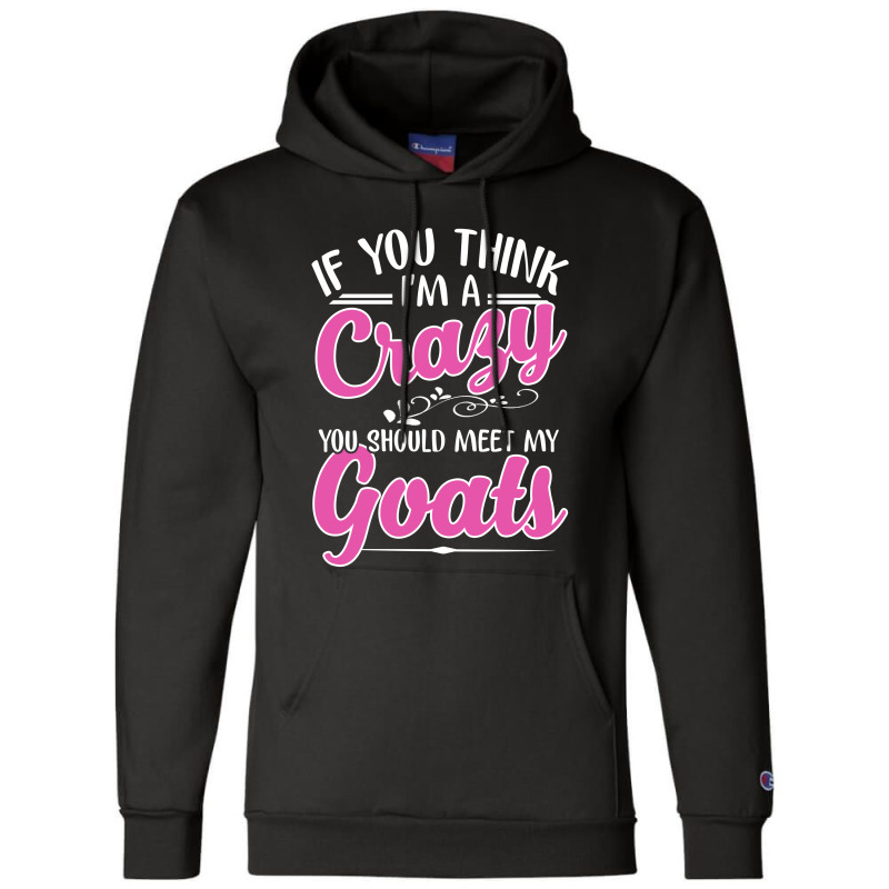 If You Think I'm A Crazy You Shoult Meet My Goats Champion Hoodie | Artistshot