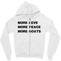 More Love More Peace More Goats Zipper Hoodie | Artistshot